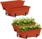 2PCS Raised Garden Bed 2 Tier Vertical Garden Planter Small Outdoor Freestanding Herb Garden Beds with Planter Tray for Outdoor Indoor Flowers Vegetables Plants, Brick Red